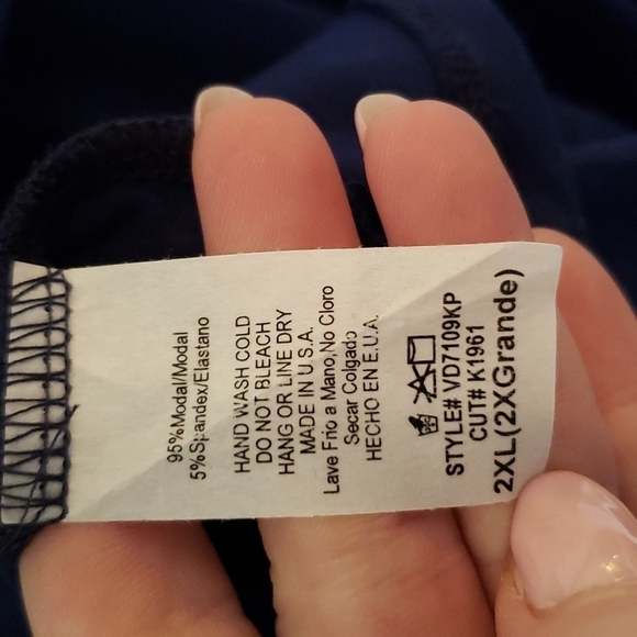 Pinkblush Maternity V-Neck Short Sleeved Dress Navy Blue - Size 2XL - Picture 5 of 8